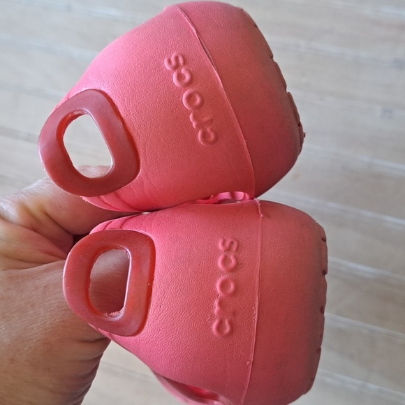 Crocs Pink Coral Lightweight Flexible Washable Feminine Ballet Slip On Flats - Picture 5 of 9